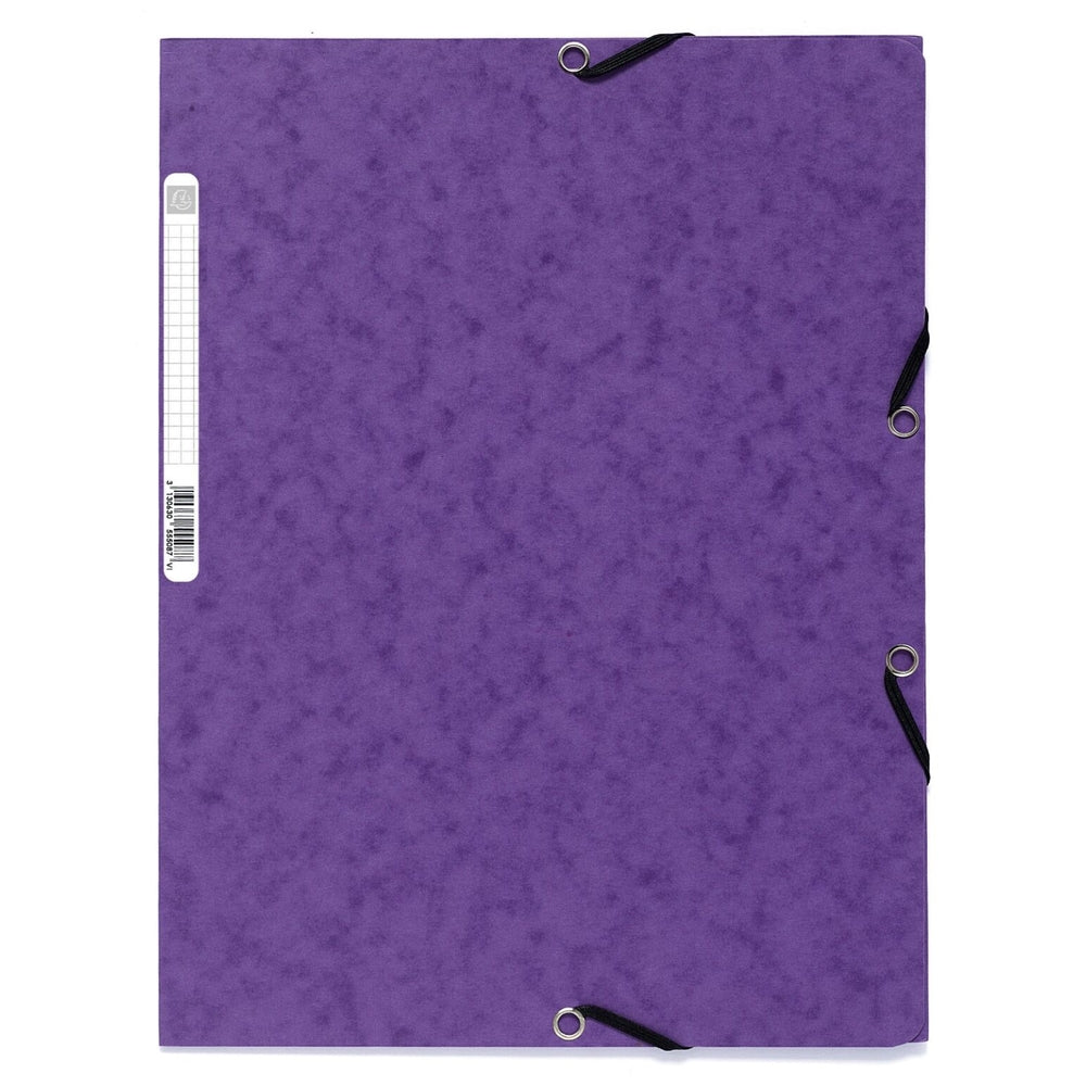 Chemises à élastiques A4, 3 rabats (lot/10) - couleurs assorties