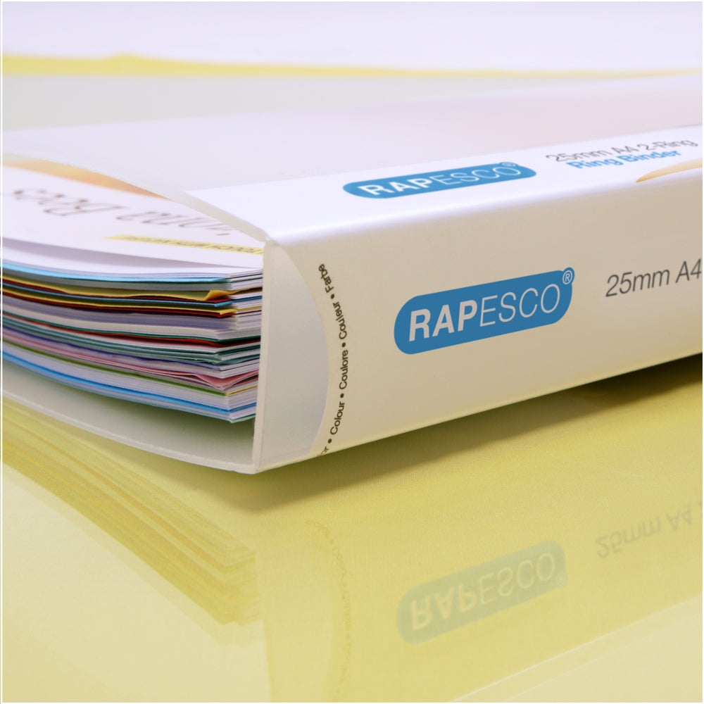Classeurs à anneaux polypropylène A4 Rapesco (lot/10) - transparents
