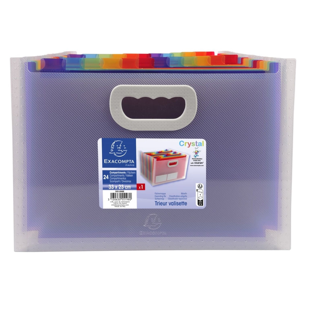 Trieur à soufflet en polypropylène A4 avec poignées - paysage