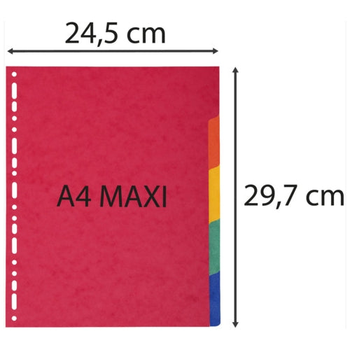 Intercalaires A4 extra larges - 5 positions