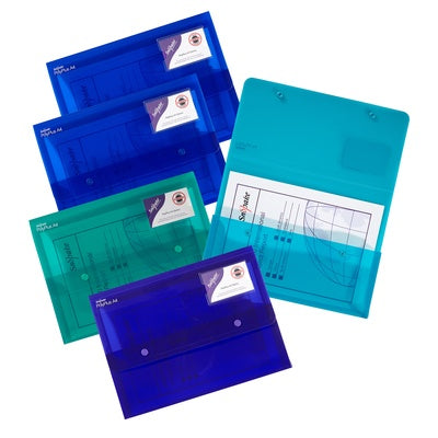 Pochettes à bouton-pression Polyplus Electra A4+ très résistantes (lot/5)