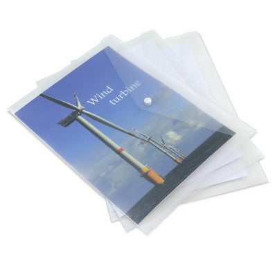 Pochettes à bouton-pression A4 ECO (lot/5)