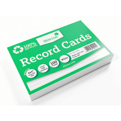 Fiches blanches 100 % recyclées 152 x 102 mm