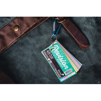 Cartes d'étude Luxpad 100 x 50 mm, couleurs assorties, 48 cartes