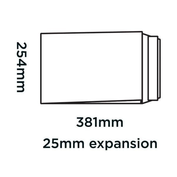 Enveloppes à soufflet 381 x 254 x 25 mm 140 g/m² Boîte de 125
