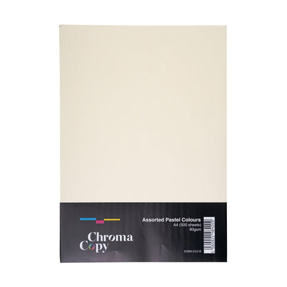 Papier couleur pour photocopieuse A4 80 g/m² couleurs pastels - boîte de 5 ramettes