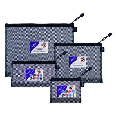 Pochette zippée en EVA Snopake noire - 240 x 130 mm (DL)
