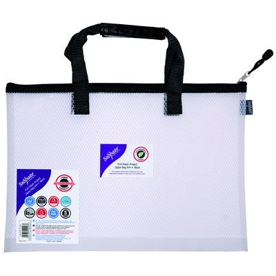 Pochette zippée Snopake EVA haute capacité noire - A4++