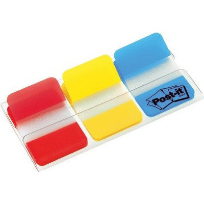 Onglets Post-it résistants 22 mm rouge/jaune/bleu (lot/66)