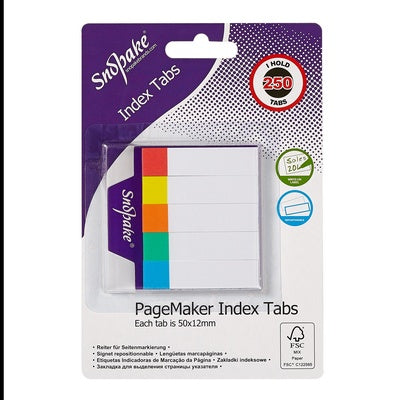 Marque-pages repositionnables Snopake 50 x 12 mm - 250 onglets