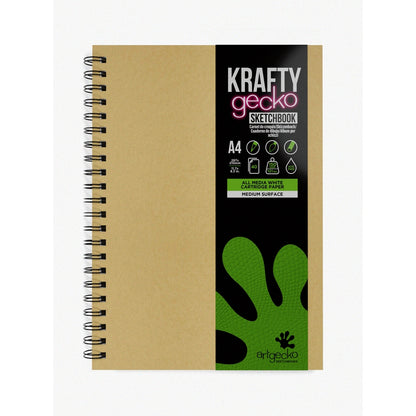 Carnet de croquis à spirale Krafty Artgecko - A4 portrait