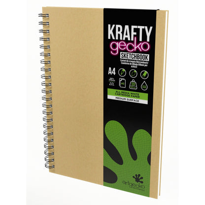 Carnet de croquis à spirale Krafty Artgecko - A4 portrait