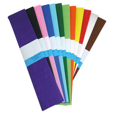 Papier crépon, coloris assortis (lot/12)