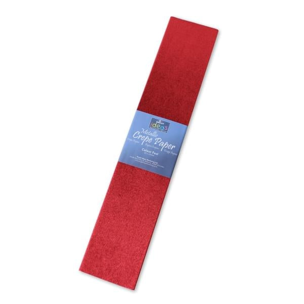 Papier crépon métallisé - couleurs assorties (lot/5)