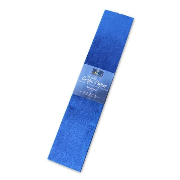 Papier crépon métallisé - couleurs assorties (lot/5)