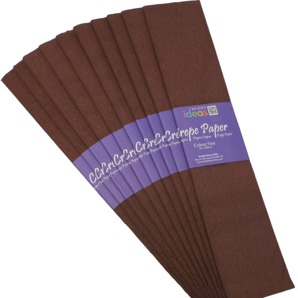 Papier crépon brun, Lot de 10