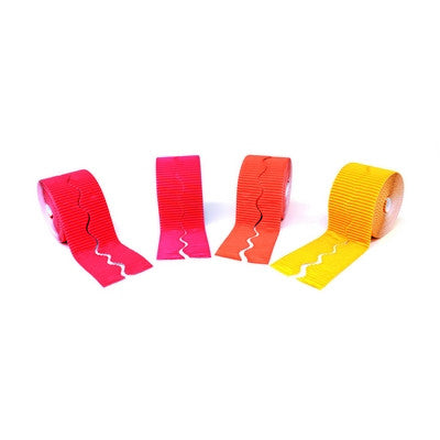 Rouleaux de bordures ondulées (lot/4) - rouge/orange