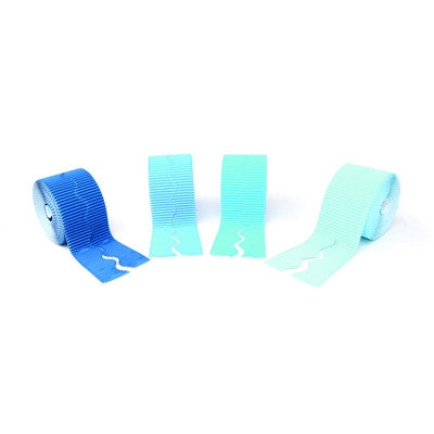 Rouleaux de bordures ondulées (lot/4) - bleu