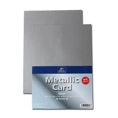 Carton métallisé A4 225 g/m² (lot/20) - argent