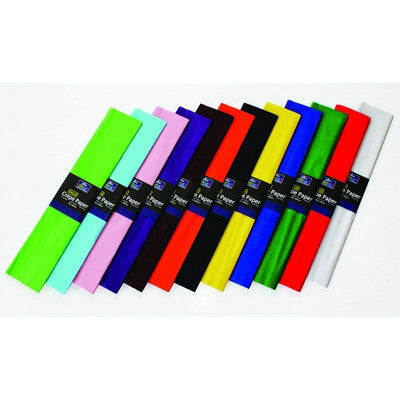Papier crêpon (lot/50) - couleurs assorties
