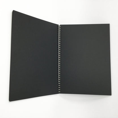 Carnet de croquis A4 à spirale - pages noires
