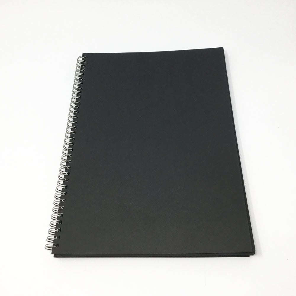 Carnet de croquis A4 à spirale - pages noires