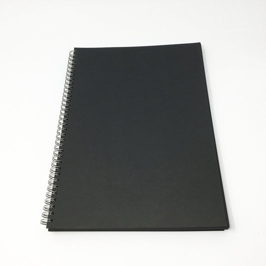 Carnet de croquis A4 à spirale - pages noires