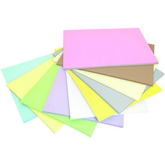 Assortiment de papiers cartonnés pastel A4 (lot/500) 125 g/m²