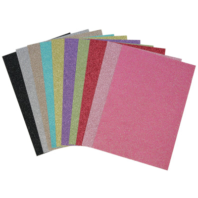 Cartons pailletés A4 couleurs assorties (lot/10)
