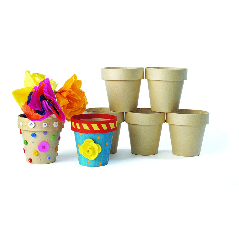 Pots de fleurs en papier mâché (lot/12)