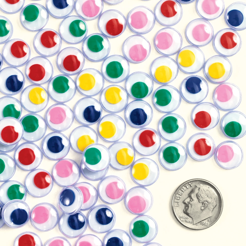 Yeux mobiles colorés (lot/1000)