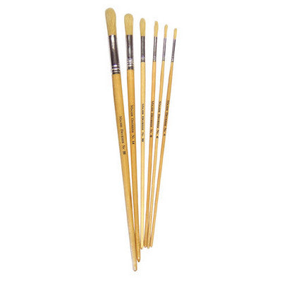 Pinceaux ronds poils de soie de porc (lot/10) - n° 4
