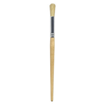 Pinceaux ronds courts poils de soie de porc - manche naturel (lot/25)