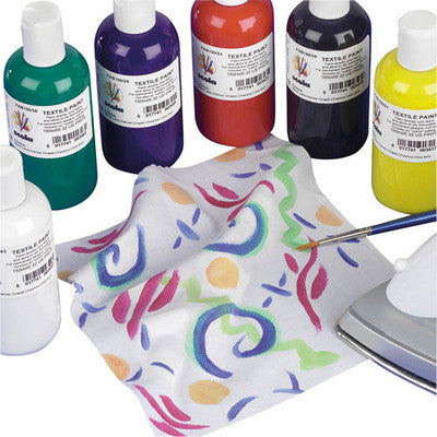 Peinture textile 150 ml, couleurs assorties (lot/6)