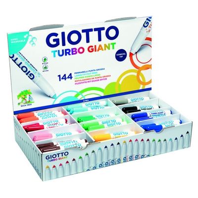 Feutres Giotto Turbo Giant – assortiment (lot/144)