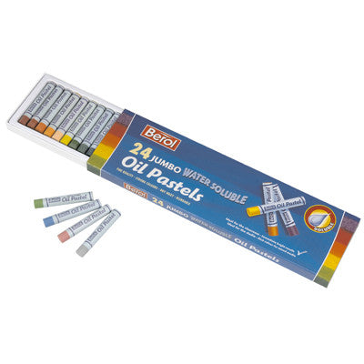 Pastels à l'huile jumbo solubles à l'eau (lot/24)