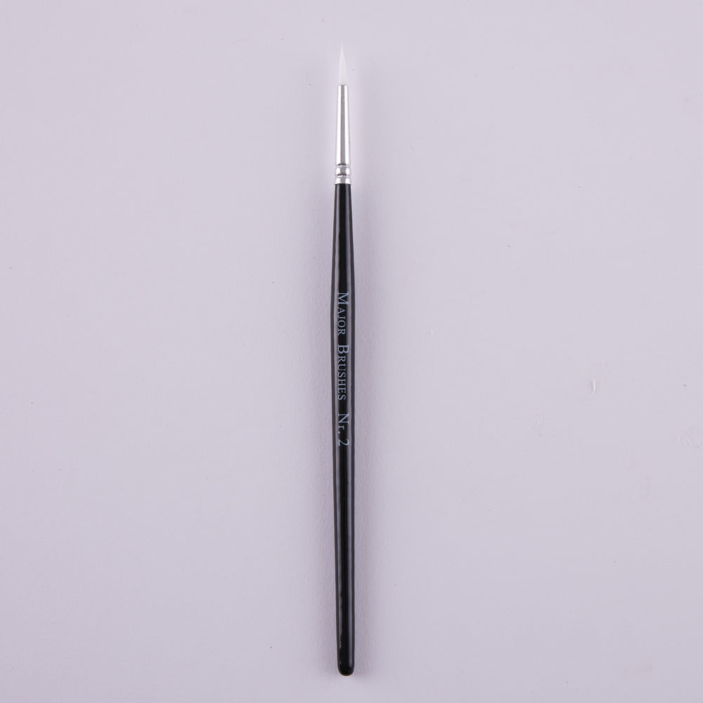 Pinceaux en poils synthétiques manche noir (lot/50) - assortiment de tailles
