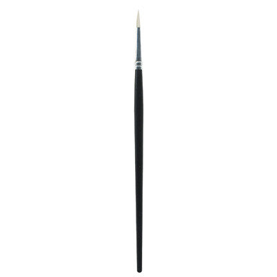 Pinceaux en poils synthétiques manche noir (lot/10) - n° 4