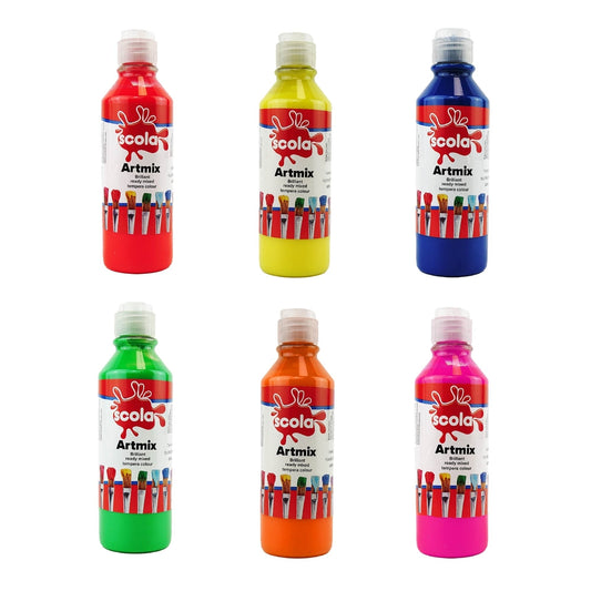 Gouache fluorescente prête à l'emploi 600 ml (lot/6)