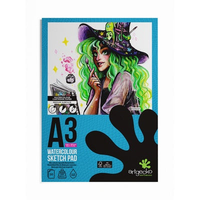 Bloc de papier aquarelle Artgecko Pro A3 300 g/m² - blanc