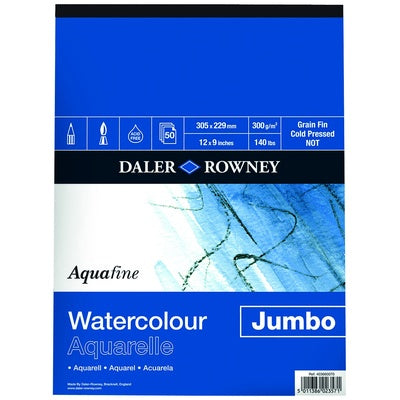 Bloc de papier aquarelle Jumbo Aquafine 305 x 229 mm 300 g/m² - blanc