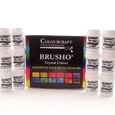 Poudre aquarelle Brusho Crystal (lot/12)