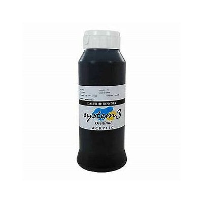 Peinture acrylique Daler Rowney System 3 - 1 litre - Noir de Mars