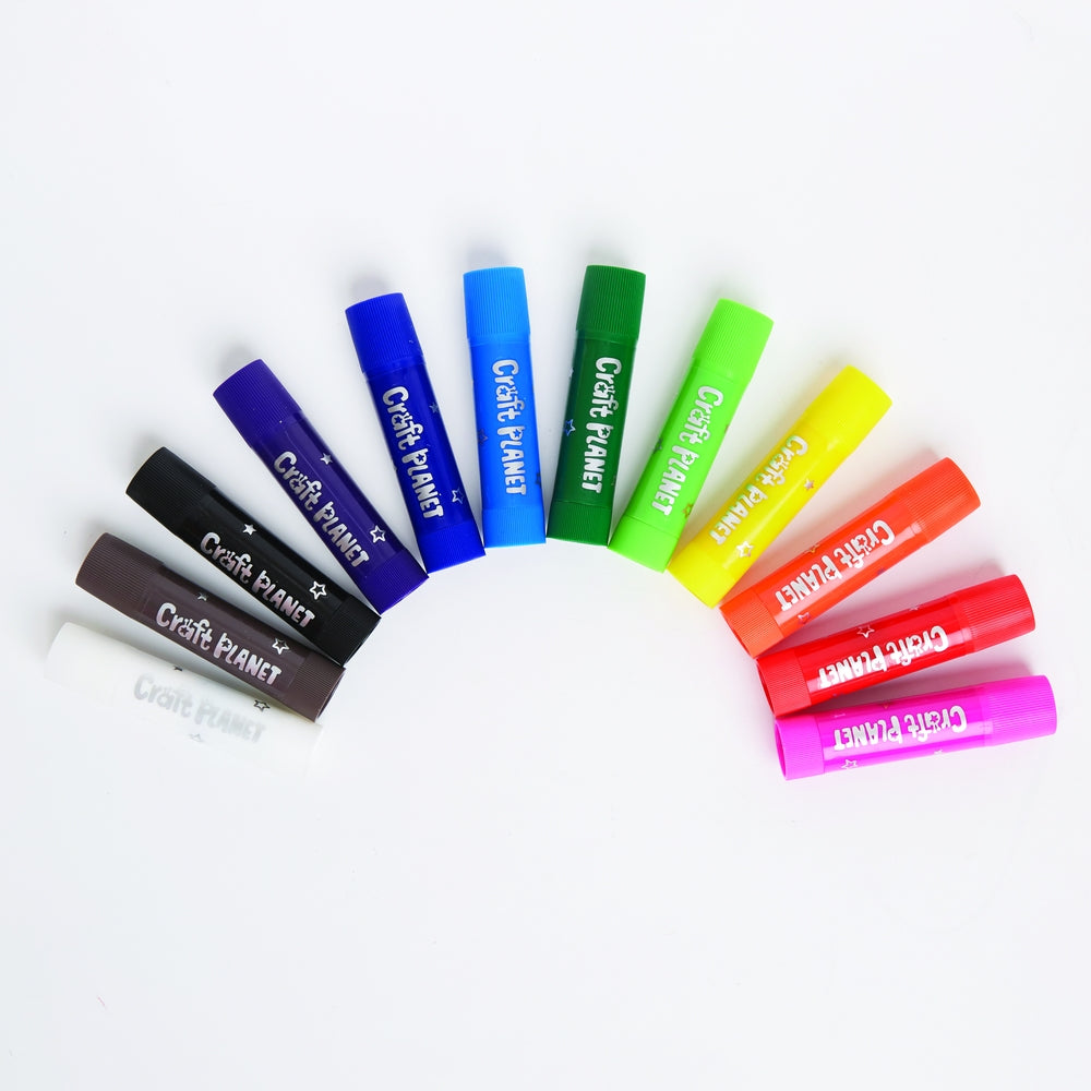 Bâtons de peinture couleurs assorties (lot/12)