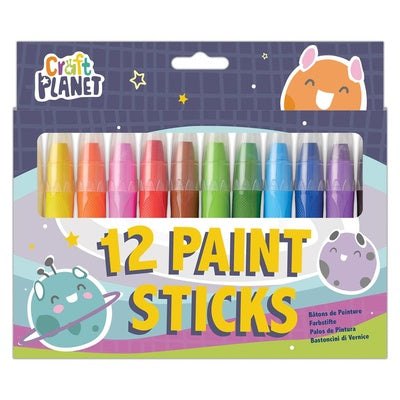 Bâtons de peinture couleurs assorties (lot/12)