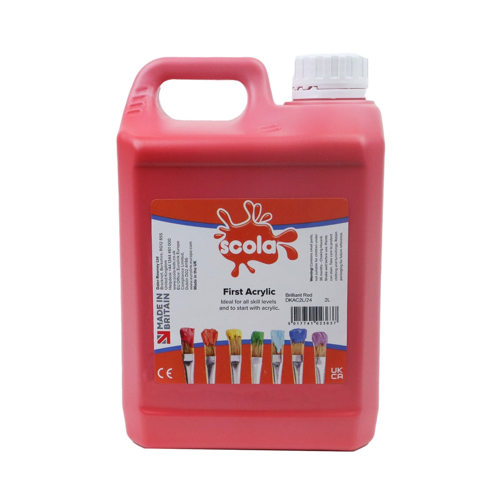 Peinture acrylique 2 litres - Rouge vif