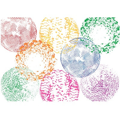 Tampons géants texturés (lot/4)