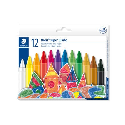 Lot de 12 Crayons gras Staedtler Noris Super Jumbo