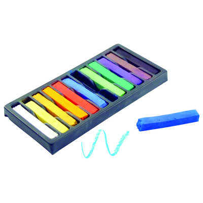 Pastels carrés doux (lot/12) - coloris assortis