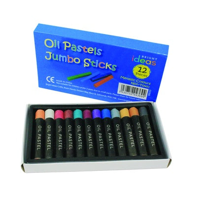 Pastels à l'huile métalliques Jumbo - boîte de 12